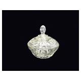 EAPC Style Pressed Glass Covered Candy Dish