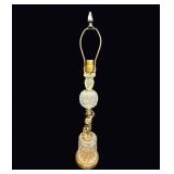 Cherub Cut Glass Table Lamp Mid 20th C