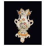 Nove Italian Mask Mantel Vase Mid 20th C