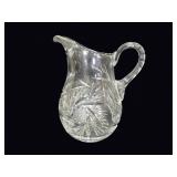 Cut Crystal Pinwheel Pattern Water Pitcher