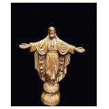 Sacred Heart of Jesus Spelter Statue c1920 19in