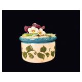 Lesal Home Ceramic Trinket Box Applied Rose