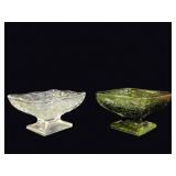 Indiana Glass Daisy Diamond Compotes Pair