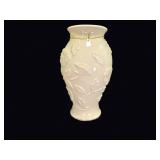 Lenox Ivory Porcelain Floral Vase Gold Rim