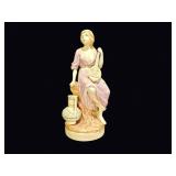 Royal Dux Bisque Maiden with Mandolin c1900
