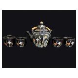 Otagiri OMC Black Iris Ceramic Tea Set 6pc