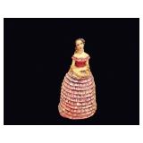 Chalkware Victorian Lady Figurine Mid-20th C