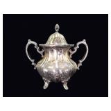 Silverplate Lidded Sugar Bowl Mid-20th C