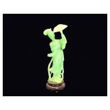 Hong Kong Faux Jade Resin Guanyin Figurine