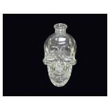 Figural Skull Glass Decanter Bottle No Stopper