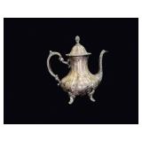 Silver Plate Footed Coffee Pot Mid 20th C