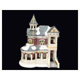 Ceramic Lighted Victorian Village Mansion