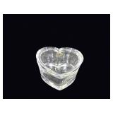 Lead Crystal Heart Lidded Trinket Box