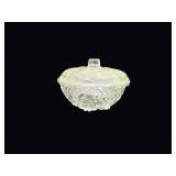 Malaysia Pressed Glass Heart Covered Candy Dish