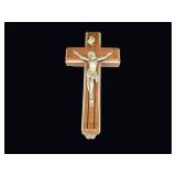 Sick Call Crucifix Wood Metal Corpus c1900