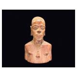 African Carved Hardwood Female Bust Mid-20th C