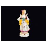Japan Porcelain Victorian Lady Figurine 7in