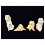 Made in China Porcelain Dog Figurines Lot 4