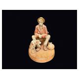 Maw 1982 Terracotta Hobo with Dog Figure