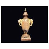 Neoclassical Resin Urn Elephant Head Handles