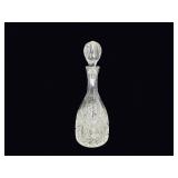 Cut Crystal Hobstar Decanter Mid 20th Century
