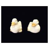 Porcelain Duck Salt & Pepper Shakers Mid-20th C