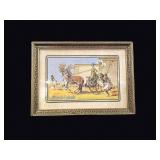 Cr¼well-Tabak 1920s Egyptian Litho Framed