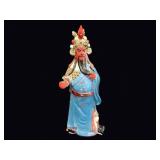 Shiwan Glazed Pottery Guan Yu Figure 20.5"