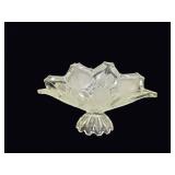 Frosted Tulip Glass Footed Centerpiece Bowl