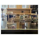 Collection of 5 Vintage GERZ Beer Steins