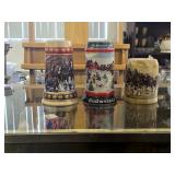 Budweiser Holiday Stein Collection Lot of 3