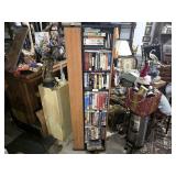 Vintage Rotating Wood VHS Tapes and Storage Carous