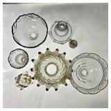 Assorted Glass Lamp and Chandelier Parts