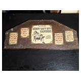 Chas. T. Moore Wooden Wall Plaque