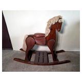 Vintage Wooden Rocking Horse
