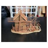 Rustic Metal Windmill Sculptures