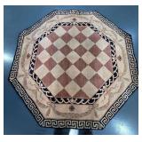Neoclassical Octagonal Greek Key Area Rug 65 In