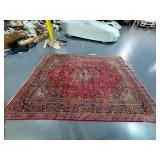 Persian Mashad Hand-Knotted Red Carpet 155 In