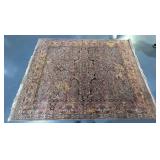 Persian-Style Floral Palmette Square Rug 121 In