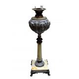 Victorian Banquet Oil Lamp Base with Maiden Masks