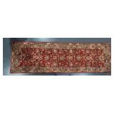 Kenneth Mink Red Floral Runner Rug 96 x 31 In