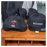 Group of C1 Bank Miami Heat Snapback Caps