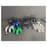 Nintendo 64 Console w/ Controllers & Cartridges