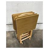 Wood TV Tray Table Set