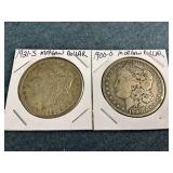 1900-O & 1921-S Morgan Dollars