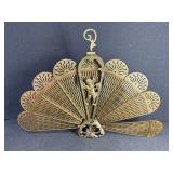 Vintage Brass Folding Fireplace Screen