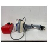 Vintage Evinrude Outboard Boat Motor w/ Gas Can
