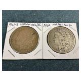 1882 & 1921-S Morgan Dollars