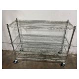 Rolling Metal Storage Shelf