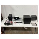 Lot of Speakers, Cassette Player, DVD's & More